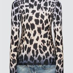 Leopard Print Long Sleeve Top